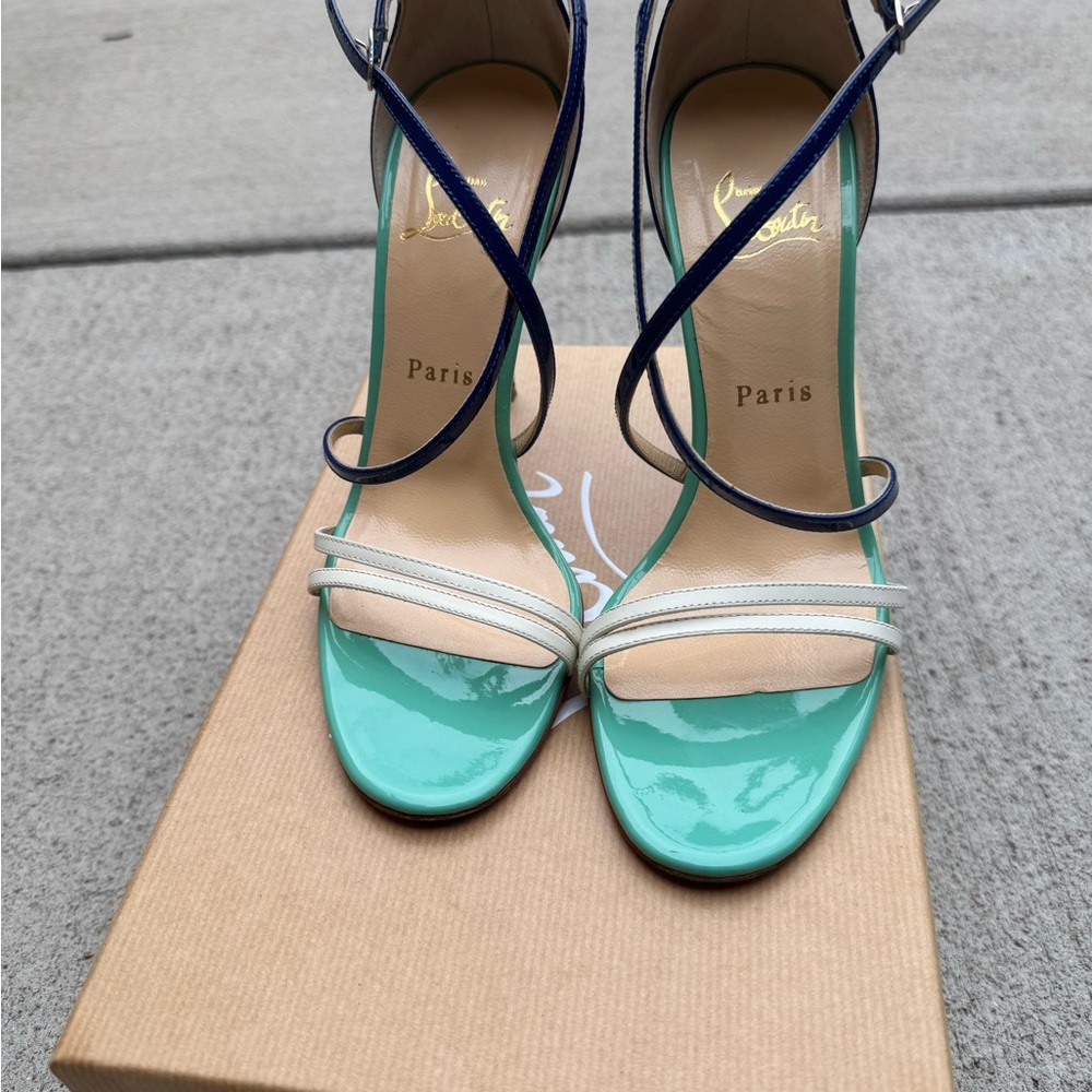 Christian Louboutin Gwynitta 100 Heels in Neptune
